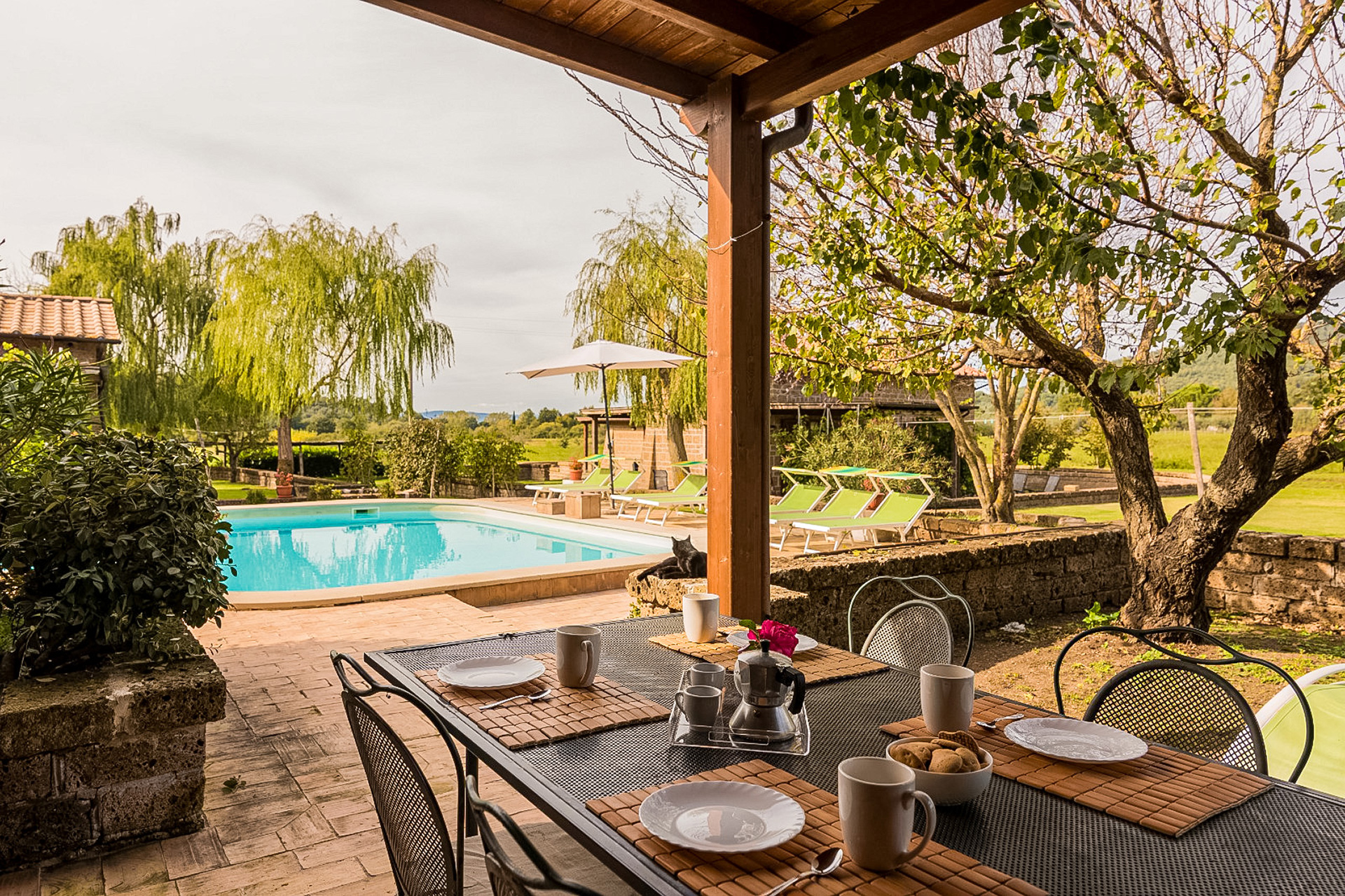 photo of the gardens of Podere La Cavallara